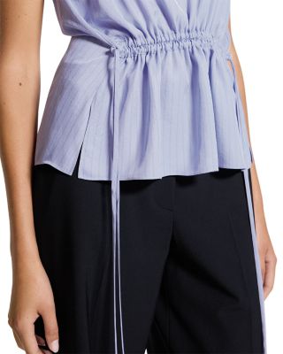 Striped Washed Tie Easy Tank Top