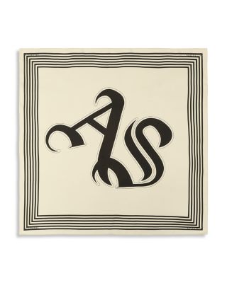 Collegiate Monogram Square Silk Scarf