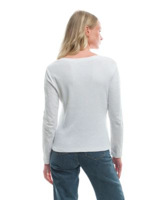 Slim Deep V Rib Back Tee