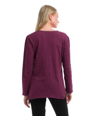 Metallic Thread V-Neck Tee