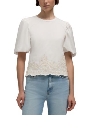 Eyelet Puff Sleeve Top