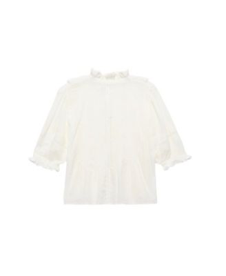  Women's Cotton Ruffle Blouse