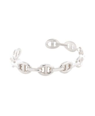 Medium Chaine d'Ancre Enchainee Cuff Bracelet Sterling Silver