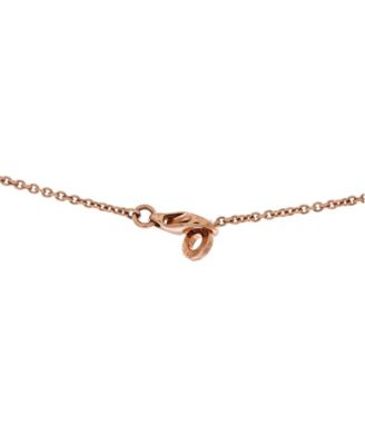  B.Zero1 Pendant Necklace 18K Rose Gold and Ceramic with Diamonds, 18"
