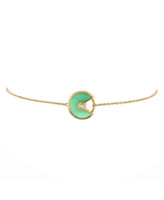  XS Amulette de Cartier Bracelet 18K Gold with Diamond and Chrysoprase