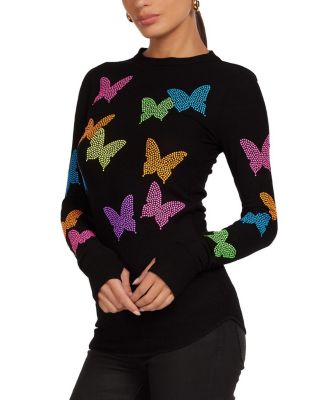 McKinley  Neon Stud Butterflies Top