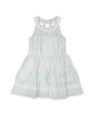  Girls' Multi-Tiered Sleeveless Stripes Dress - Little Kid
