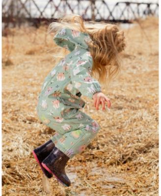Girls' Color Changing Animal Print Rain Jumpsuit - Baby, Little Kid