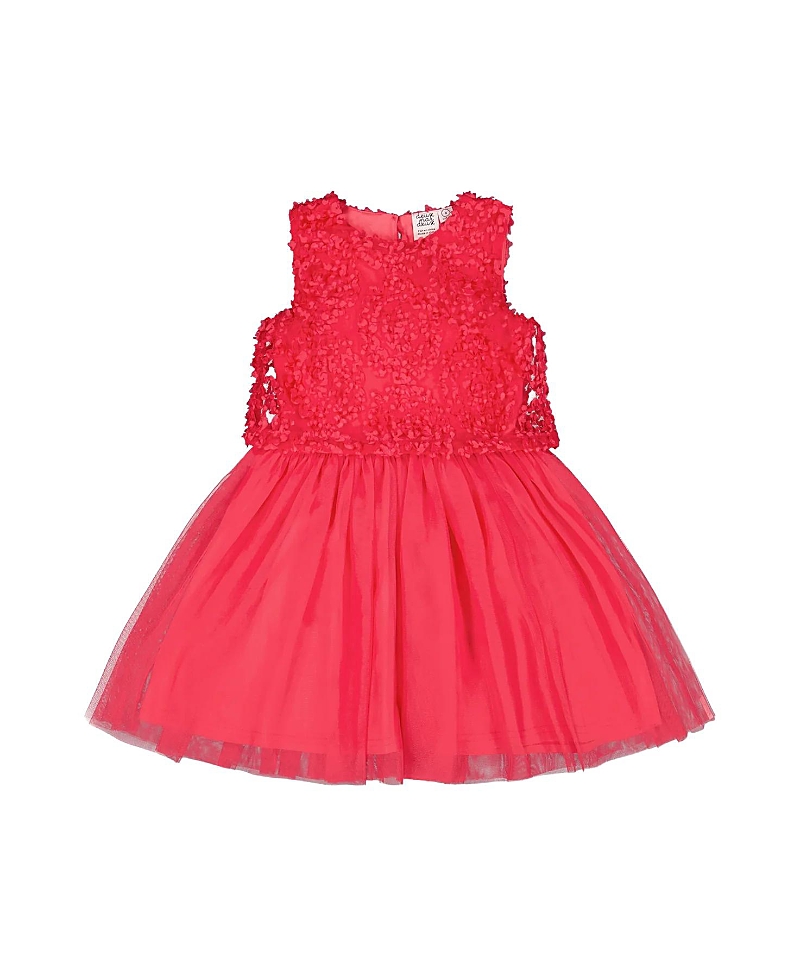Deux par Deux Girls' Sleeveless Textured Rosette Dress - Big Kid