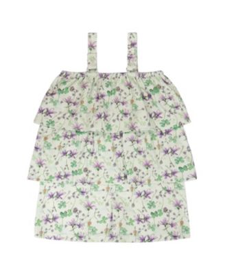 Girls' Jersey Flowers Romper with Tiers - Little Kid