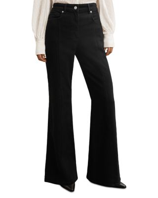 June Mid Rise Flare Jeans in Black