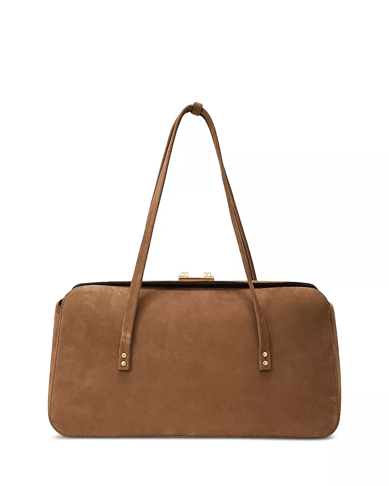 Reiss Anika Suede Bowling Bag