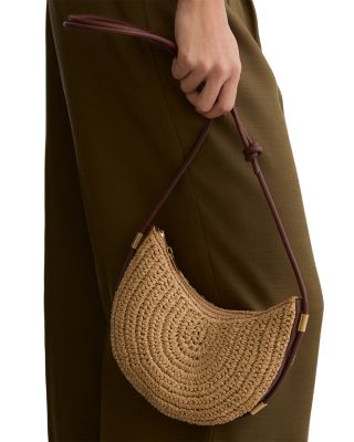 Harriet Raffia Effect Rope Style Leather Shoulder Bag