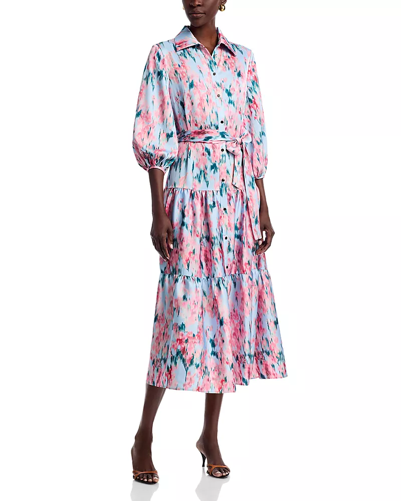 Misook Crepe de Chine Maxi Dress