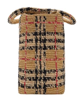 Margate Small Check Raffia Tote Bag