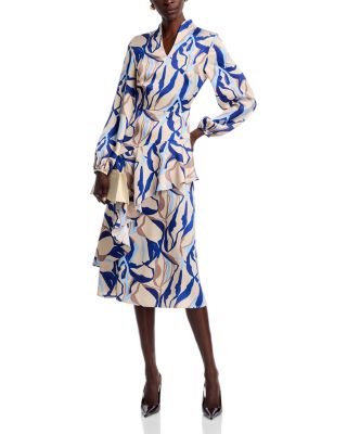 Crepe De Chine Midi Dress