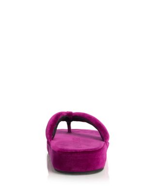 Women's Jet Lag Stretch Velvet Thong Sandals