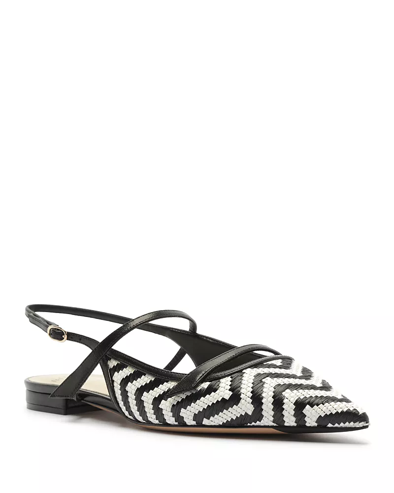 Alexandre Birman Women's Raffia Slingback Flats
