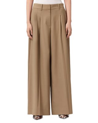 Allsaints Poppy Wide Leg Pants In Gold