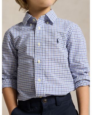 Boys' Windowpane Check Button-Down Shirt - Little Kid