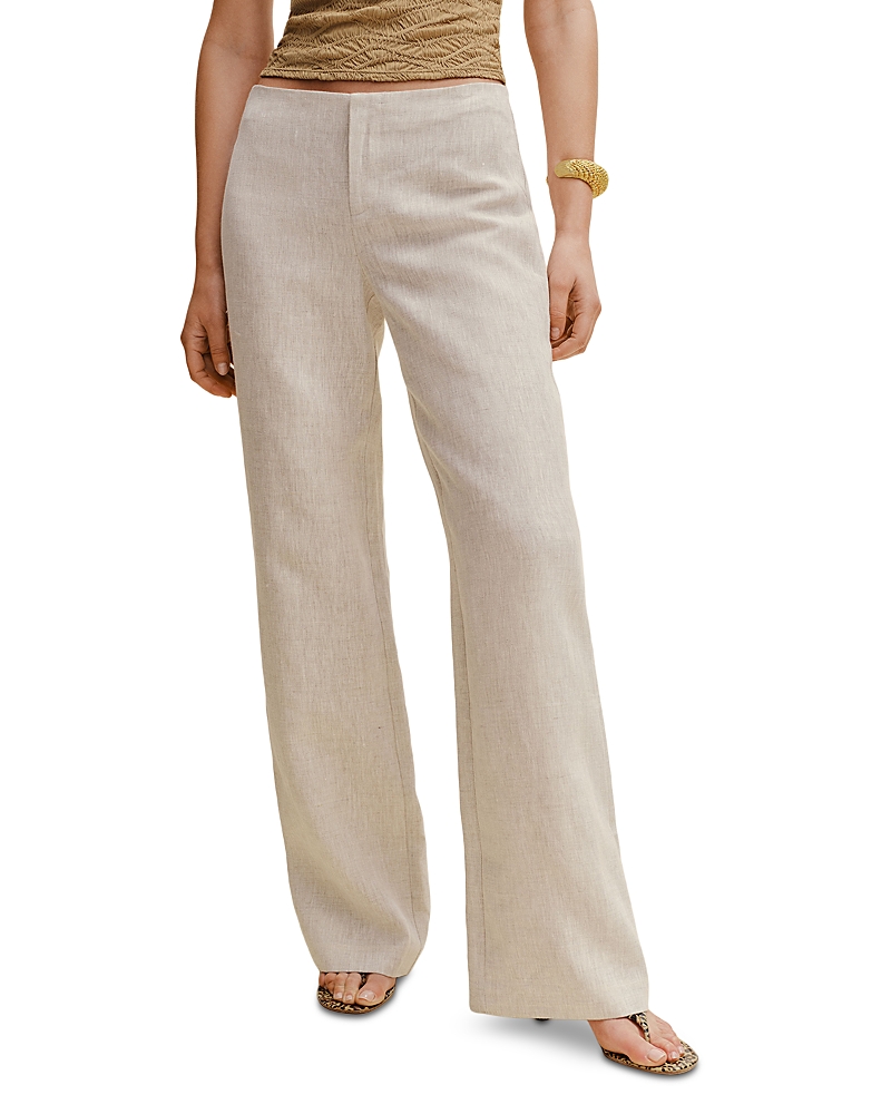 Reformation Vida Linen Low Rise Pants