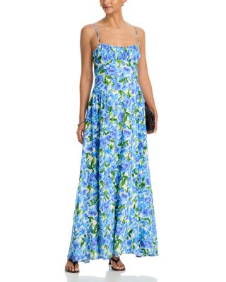 Floral Gathered Bust Maxi Dress - Exclusive