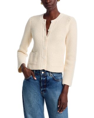 Knit Long Sleeve Crewneck Cardigan