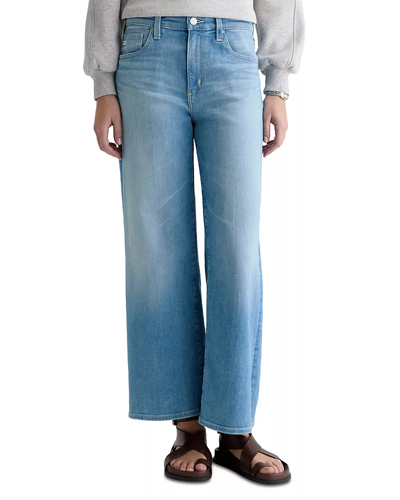 Ag Mid Rise Wide Leg Ankle Jeans in Expedition