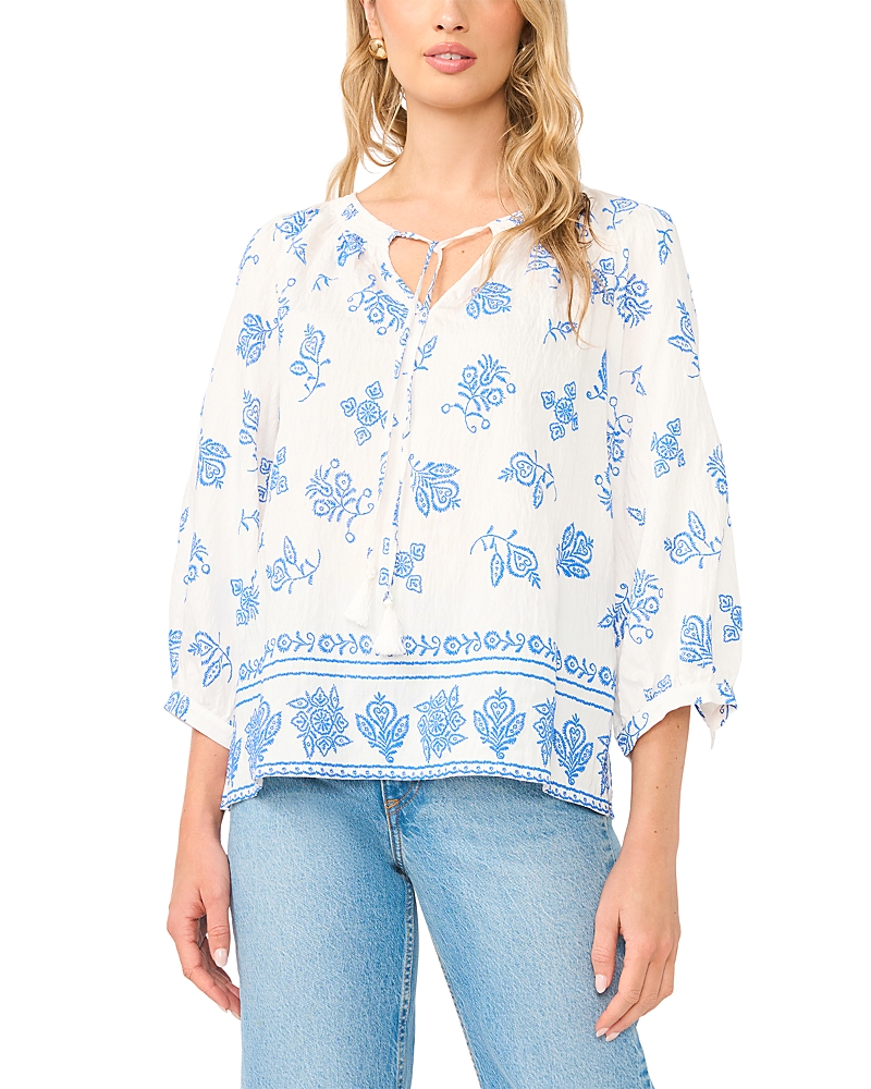 Vince Camuto Tie Neck Peasant Sleeve Blouse