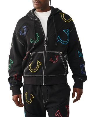 Logo Patch Zip Up Hoodie
