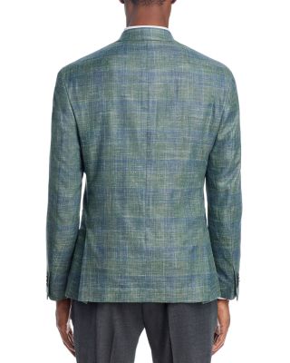Loro Piana Fabric Wool, Silk, & Linen Plaid Unstructured Regular Fit Sport Coat - Exclusive