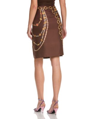 Silk Twill Print The Lover Skirt