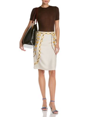 Silk Twill Print The Lover Skirt