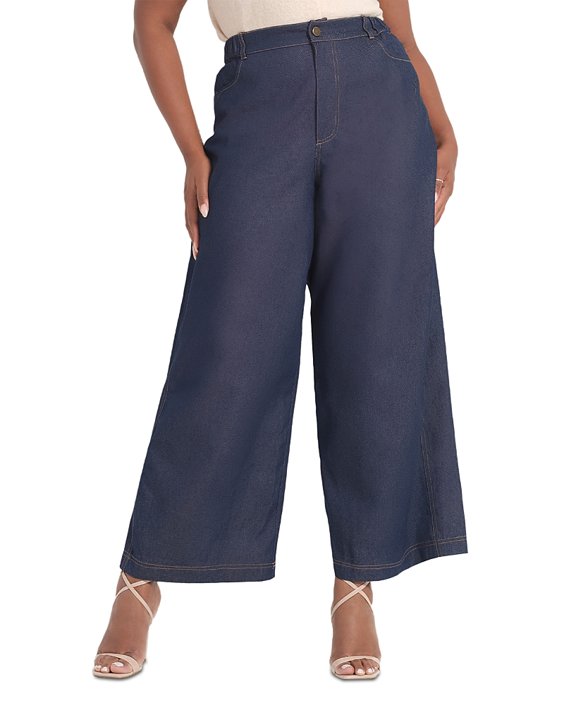 Estelle Plus Dakota Wide Leg Jeans in Indigo Noir