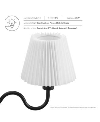  Wave Squiggle Arm Wall Sconce