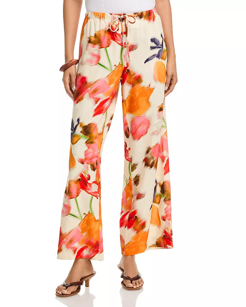 Single Thread Printed Drawstring Pants