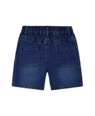 Boys' French Terry Elastic Waist Drawstring Denim Shorts - Baby