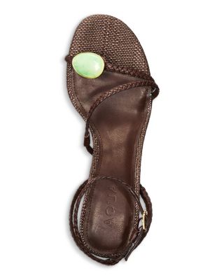 Women's Diana Braided Leather Mid Heel Sandals - Exclusive