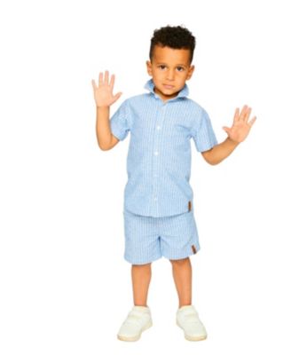 Boys' Denim Stripes Chambray Shorts - Little Kid, Big Kid