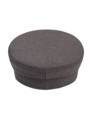Monogram Embellished Gray Baker Boy Cap