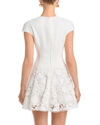 Crepe Lace Mini Dress