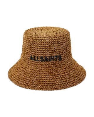 Colligiate Straw Cloche Bucket Hat 