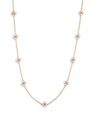 Berry Clover Mother of Pearl Double Sided Necklace, 28"