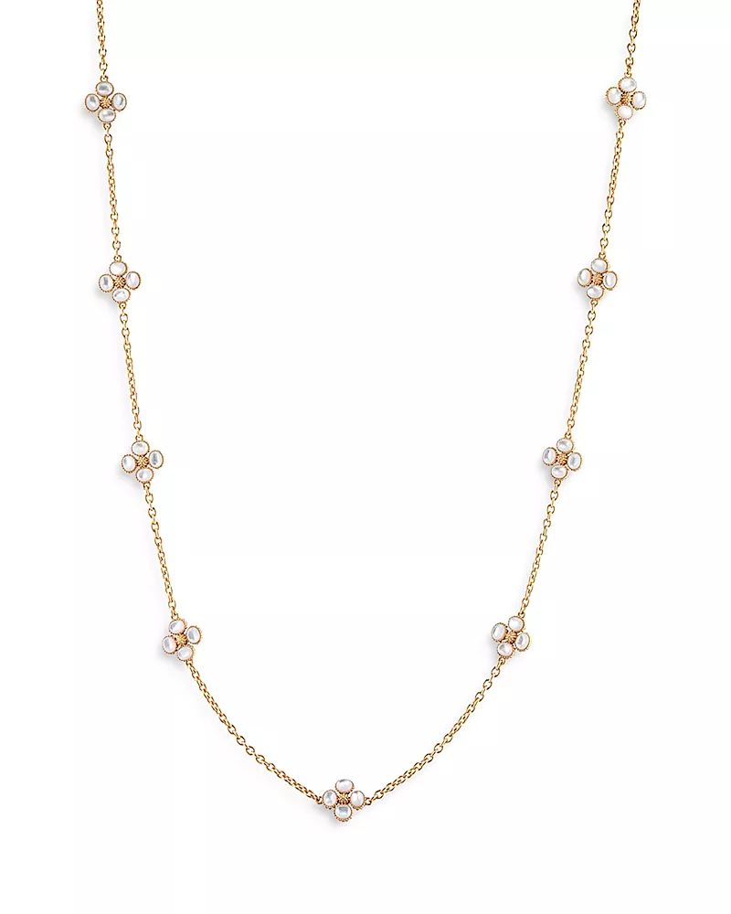 Capucine De Wulf Berry Clover Mother of Pearl Double Sided Necklace, 28