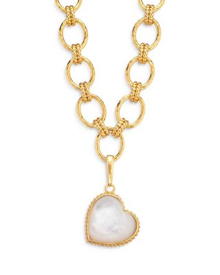 Love Mother Of Pearl Heart Charm 