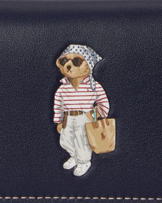 Polo Bear Leather Flapped Card Case