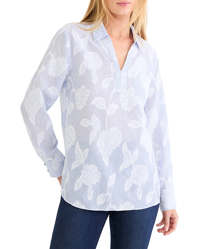 Nic+Zoe Floral Jacquard Top