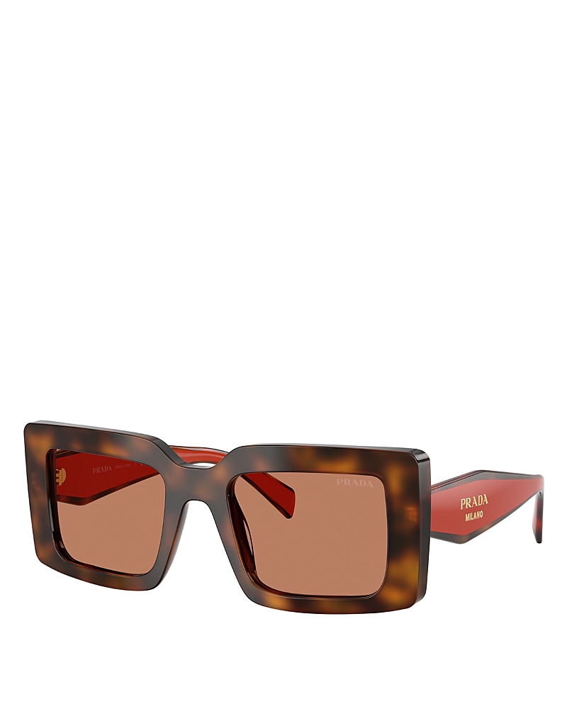 Prada Rectangular Sunglasses, 53mm