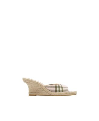  Women's Check Mews Espadrille Mules