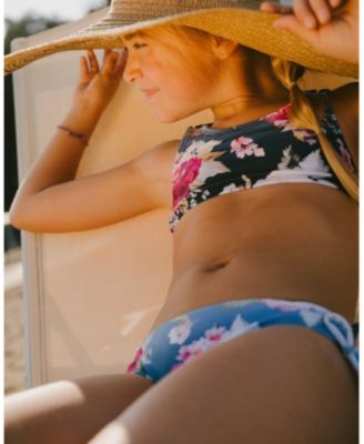 Girls' Two-Piece Rose Swimsuit - Big Kid